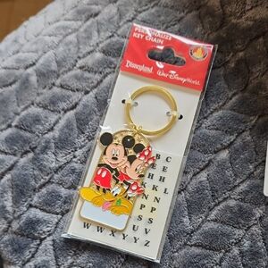 Disney Minnie Mickey Mouse Pluto Keychain Purse Charm Personslized NWT